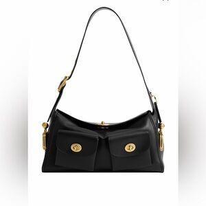 COACH Haversack Large Leather Turnlock Shoulder Bag